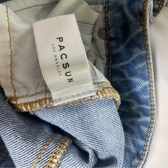 PacSun High Rise Color Block Denim Cut Off Shorts Women’s 25 - Picture 6 of 8